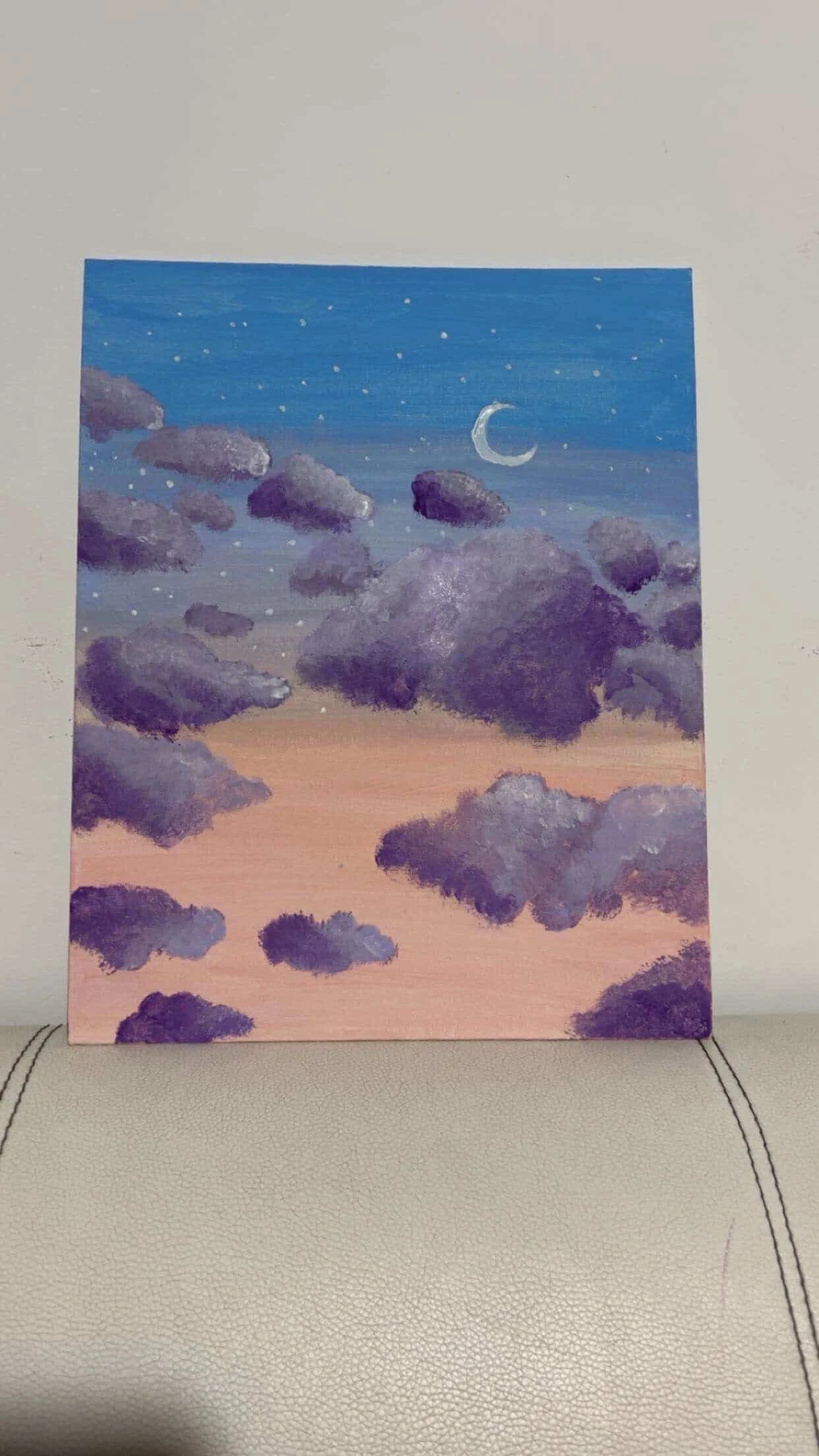 Peinture acrylique - Coucher de soleil