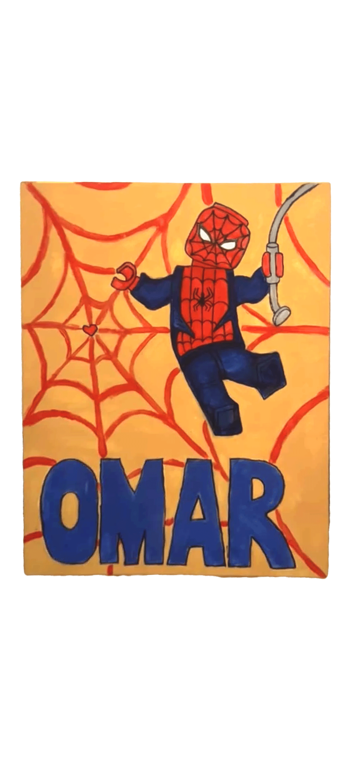 Peinture acrylique - Lego spiderman
