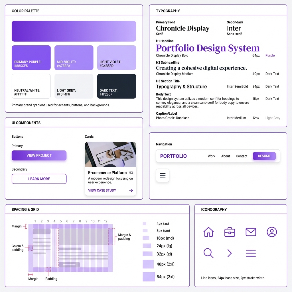 Design System du Portfolio