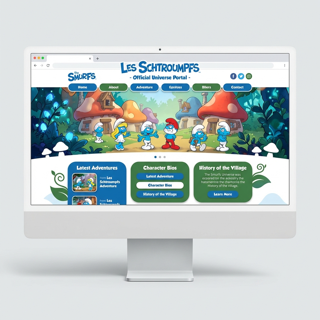 Mockup complet Schtroumpfs